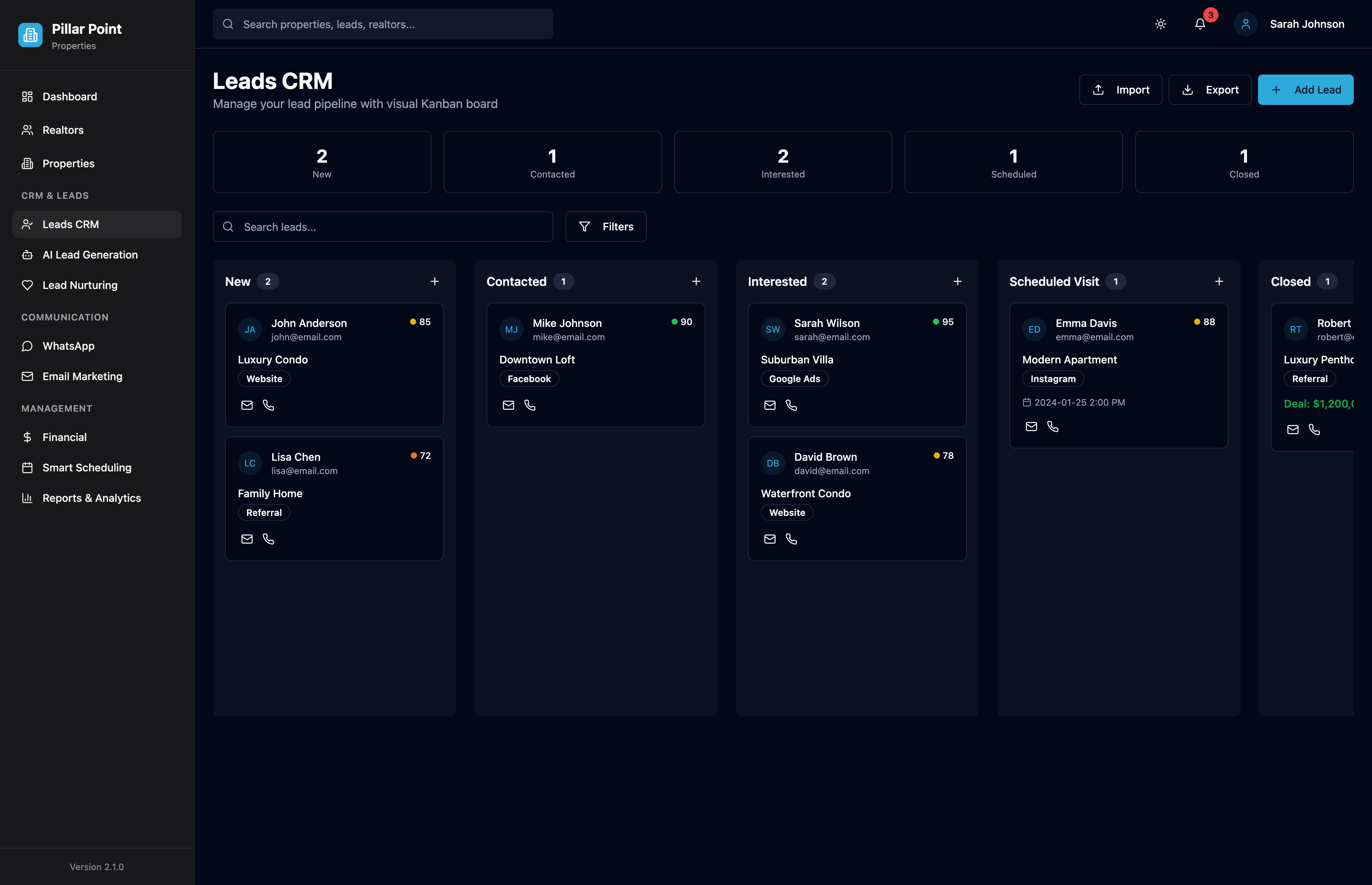 LogiSync Dashboard Interface